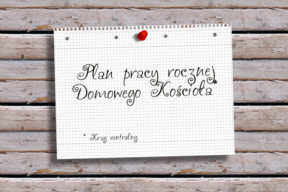 Ważne daty w planie pracy Domowego Kościoła
