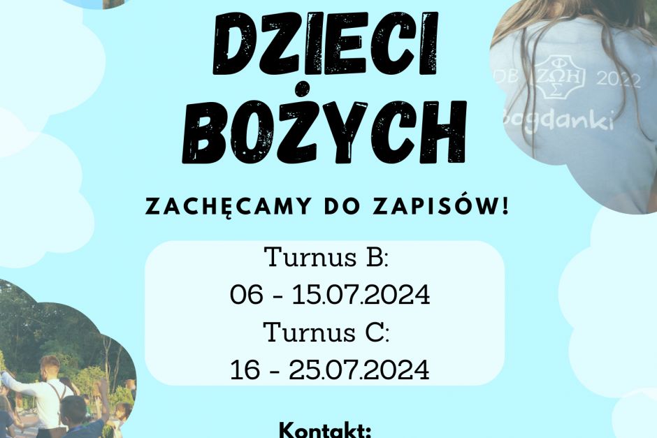 Zapisy na Oazy Dzieci Bożych
