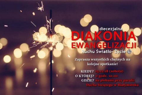 Spotkanie Diecezjalnej Diakonii Ewangelizacji - grudzień