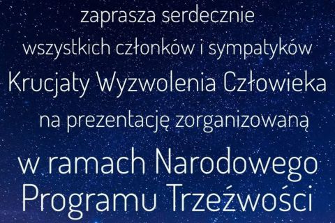 Prezentacja organizowana w ramach Narodowego Programu Trzeźwości