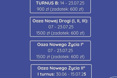 Informacje na temat oaz wakacyjnych