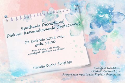 Spotkanie Diecezjalnej Diakonii Komunikowania Społecznego - kwiecień